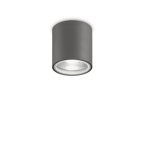 Накладной светильник GUN PL1 ANTRACITE Ideal Lux уличный IP44 серый чёрный 1 лампа, плафон чёрный серый в стиле современный GU10