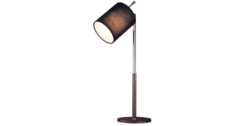 Настольная лампа BRISTOL T893.1 Lucia Tucci коричневая 1 лампа, основание хром металл в стиле современный 