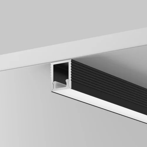 Алюминиевый профиль накладной 8x9 (Черный, 2 м), ALM-0809-B-2M 631002 Maytoni цвет LED K, световой поток Lm фото 2