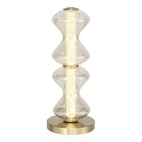 Настольная лампа LED Spine SL6136.214.01 ST-Luce янтарная на 1 лампу, основание золотое металл в стиле современный 