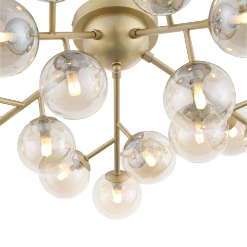 Люстра потолочная Pallеre SL438.202.20 ST-Luce прозрачная на 20 ламп, основание золотое в стиле современный шар фото 3
