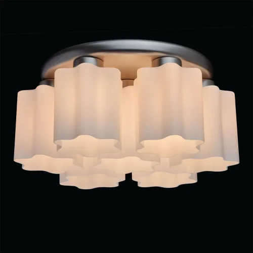 Люстра потолочная Илоника 451011407 MW-Light белая на 7 ламп, основание хром серое в стиле современный  фото 2