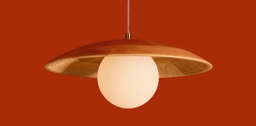 Светильник подвесной Albero FR5589PL-01T Freya коричневый белый на 1 лампу, основание латунь в стиле современный кантри фото 4