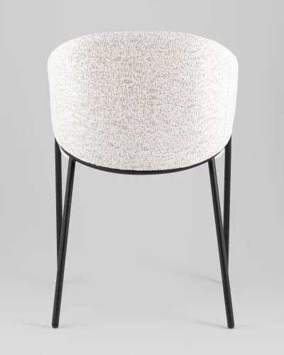 Стул обеденный Carmel, бело-серый УТ000039554 Stool Group, серый белый/букле, ножки/металл/чёрный, размеры - *790***540*600 фото 4