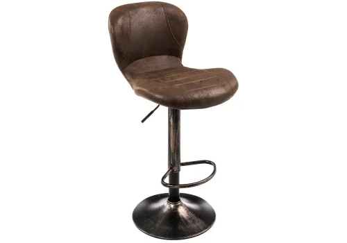 Барный стул Hold vintage 1792 Woodville, коричневый/ткань, ножки/металл/коричневый, размеры - *1090***450*490