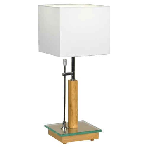 Настольная лампа Montone GRLSF-2504-01 Lussole белая 1 лампа, основание хром металл в стиле современный 