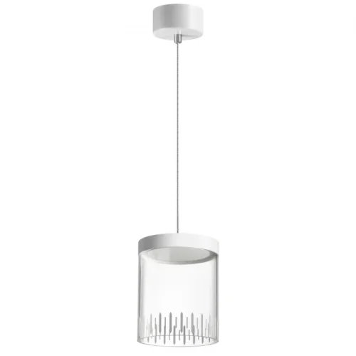 Светильник подвесной LED Aura 359007 Novotech белый прозрачный на 1 лампу, основание белое в стиле современный хай-тек 