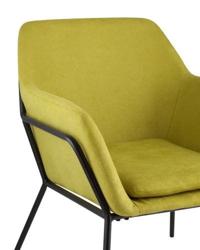 Кресло Шелфорд, травяной УТ000001792 Stool Group, зелёный/ткань, ножки/металл/чёрный, размеры - ****660*680мм фото 2