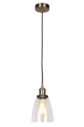 Светильник подвесной лофт Caprice OML-90606-01 Omnilux прозрачный 1 лампа, основание бронзовое в стиле лофт 