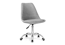 Компьютерное кресло Kolin gray / chrome 15789 Woodville, серый/ткань, ножки/металл/хром, размеры - *910***490*520