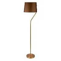 Торшер Хилтон / Hilton 10527F Brass LOFT IT коричневый на 1 лампу, основание латунь в стиле современный американский Торшер Хилтон / Hilton 10527F Brass LOFT IT коричневый на 1 лампу, основание латунь в стиле современный американский