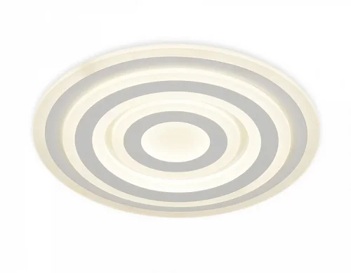 Люстра потолочная LED с пультом Acrylica original FA808 Ambrella light белая на 1 лампа, основание белое в стиле хай-тек современный с пультом фото 2
