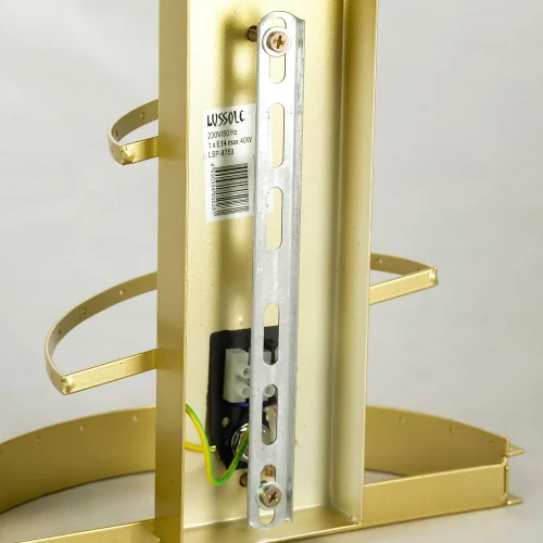 Бра LSP-8753 Lussole прозрачный на 1 лампа, основание матовое золото в стиле классический современный  фото 4