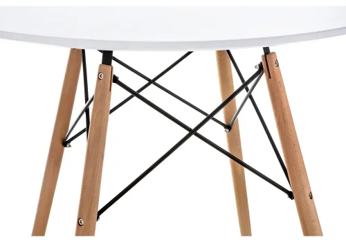 Стол Table 80 white / wood 15363 Woodville столешница белая из мдф фото 2