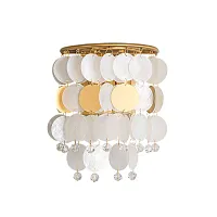 Бра Pipirima A4089AP-2AB Arte Lamp белый на 2 лампы, основание медь античное бронза в стиле современный прованс арт-деко 