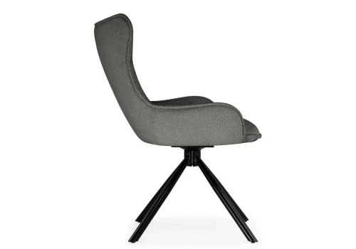 Стул на металлокаркасе Chicago light gray / black legs KD 15830 Woodville, серый/велюр, ножки/металл/чёрный, размеры - ****550*550мм фото 5