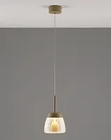 Светильник подвесной LED Eir V10873-PL Moderli прозрачный 1 лампа, основание бежевое в стиле модерн 