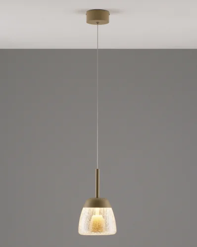 Светильник подвесной LED Eir V10873-PL Moderli прозрачный 1 лампа, основание бежевое в стиле современный 