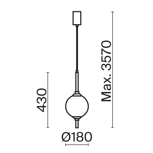 Светильник подвесной LED The Sixth Sense Z020PL-L6BS3K Maytoni белый на 1 лампу, основание латунь в стиле современный фото 12