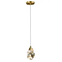 Светильник подвесной CRISTEL ONE D12 167511-26 ImperiumLoft прозрачный на 1 лампу, основание латунь в стиле арт-деко современный 