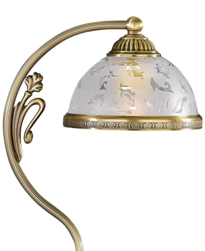 Настольная лампа P 6202 P Reccagni Angelo белая 1 лампа, основание античное бронза металл в стиле классический  фото 2