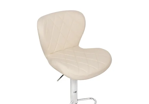 Барный стул Porch beige / chrome 15510 Woodville, бежевый/искусственная кожа, ножки/металл/хром, размеры - *1100***470*530 фото 5