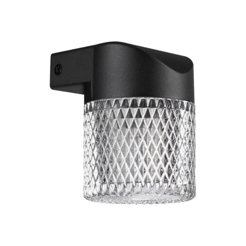 Настенный светильник уличный LED Estima 359293 Novotech уличный IP65 чёрный на 1 лампу, плафон прозрачный в стиле современный LED