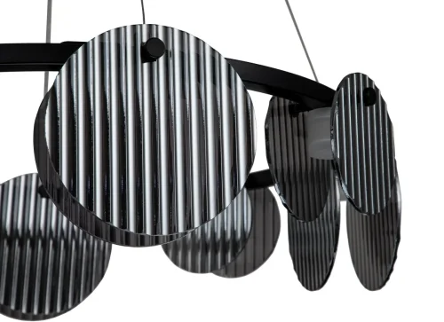 Светильник подвесной LED с пультом Relux 4008/02/08P Stilfort серый чёрный 1 лампа, основание чёрное в стиле современный с пультом фото 3