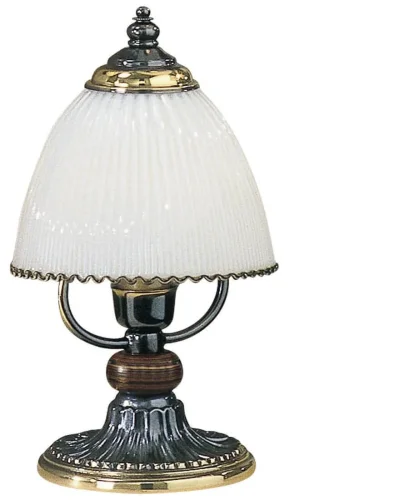 Настольная лампа P 800 Reccagni Angelo белая 1 лампа, основание бронзовое коричневое латунь дерево металл в стиле классический  фото 2