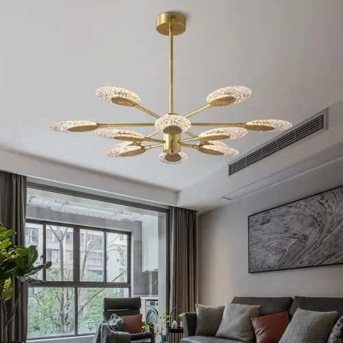 Люстра потолочная CERES L12 193252-23 ImperiumLoft прозрачная на 12 ламп, основание латунь в стиле современный фото 8 Люстра потолочная CERES L12 193252-23 ImperiumLoft прозрачная на 12 ламп, основание латунь в стиле современный фото 8