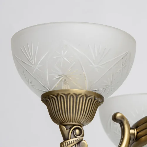 Люстра подвесная Афродита 317011708 MW-Light белая на 5 ламп, основание латунь в стиле классический  фото 9
