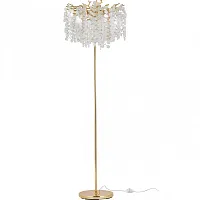 Торшер Milano-1 23141.480-1650.5.E14.C GD Arte Milano ветви прозрачный на 5 ламп, основание золотое в стиле современный флористика Торшер Milano-1 23141.480-1650.5.E14.C GD Arte Milano ветви прозрачный на 5 ламп, основание золотое в стиле современный флористика