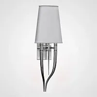 Настенный светильник Crystal Light Brunilde Ipe Cavalli H92 Silver/Gray 189872-22 ImperiumLoft серый на 2 лампы, основание серебряное в стиле современный 