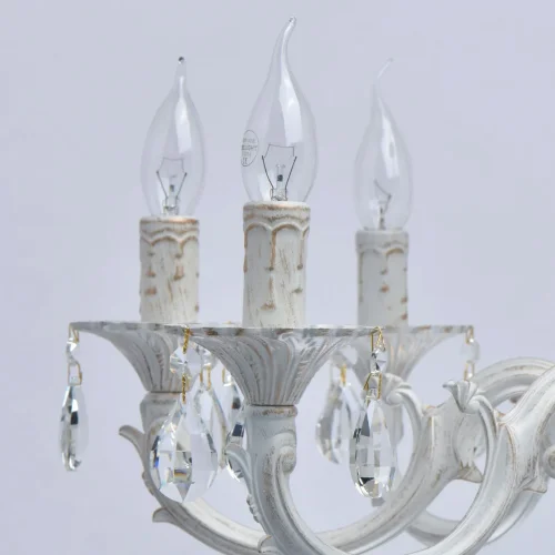 Люстра подвесная Аврора 371015008 MW-Light без плафона на 8 ламп, основание белое в стиле классический  фото 3