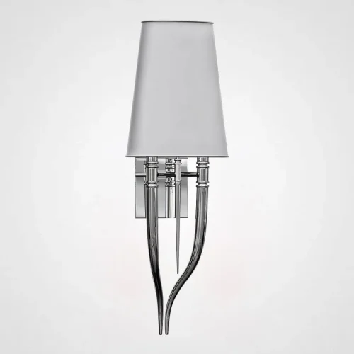 Настенный светильник Crystal Light Brunilde Ipe Cavalli H92 Silver/Gray 189872-22 ImperiumLoft серый на 2 лампы, основание серебряное в стиле современный 