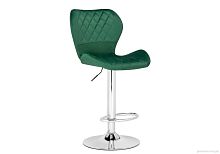 Барный стул Porch green / chrome 15723 Woodville, зелёный/велюр, ножки/металл/хром, размеры - *1080***460*490