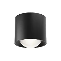 Светильник накладной LED Lens C217CL-15W4K-B Maytoni чёрный на 1 лампу, основание чёрное в стиле хай-тек современный круглый