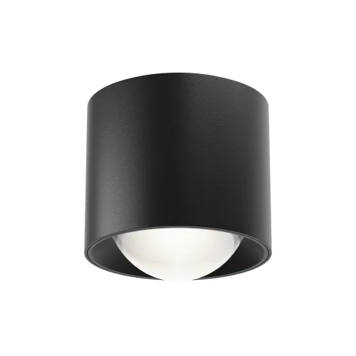 Светильник накладной LED Lens C217CL-15W4K-B Maytoni чёрный на 1 лампу, основание чёрное в стиле хай-тек современный круглый
