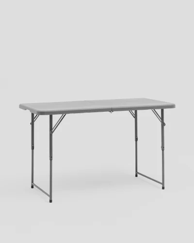 Стол складной 122*61*74см с регулировкой высоты - чемодан, серый УТ000040164 Stool Group столешница серая из пластик фото 3