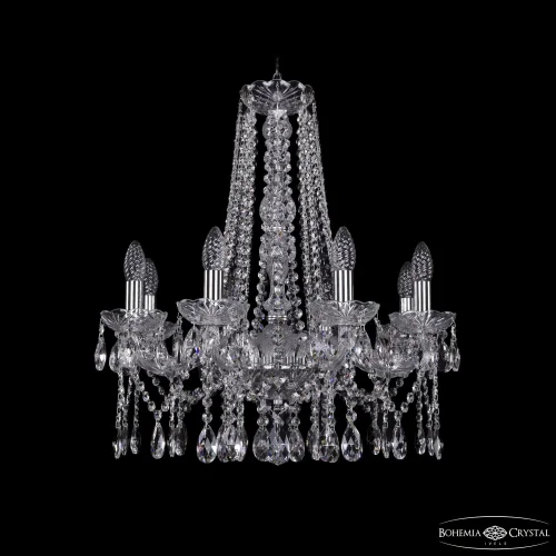 Люстра подвесная 1413/8/200/h-61 Ni Bohemia Ivele Crystal без плафона на 8 ламп, основание никель в стиле классический sp