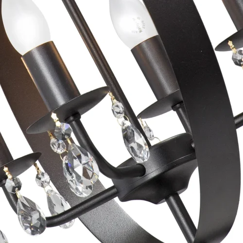 Люстра подвесная V4256-1/4PL Vitaluce без плафона на 4 лампы, основание чёрное в стиле лофт фото 2