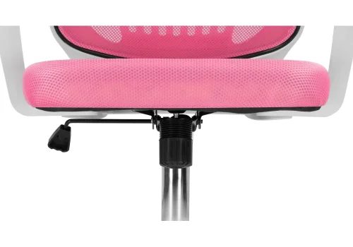 Компьютерное кресло Ergoplus pink / white 15376 Woodville, розовый/ткань, ножки/металл/хром, размеры - *940***610* фото 9