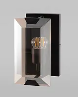Бра Rizar V10472-1W Moderli янтарный 1 лампа, основание чёрное в стиле современный 