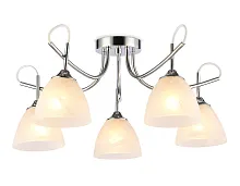 Люстра потолочная TR3042 Ambrella light белая на 5 ламп, основание хром в стиле классика 