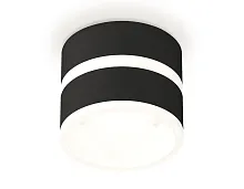 Светильник накладной XS8102019 Ambrella light белый 1 лампа, основание чёрное в стиле хай-тек круглый