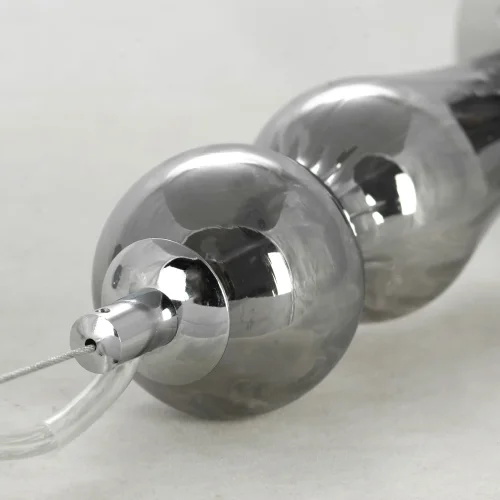 Светильник подвесной LSP-8503 Lussole серый чёрный 1 лампа, основание хром в стиле современный выдувное фото 4
