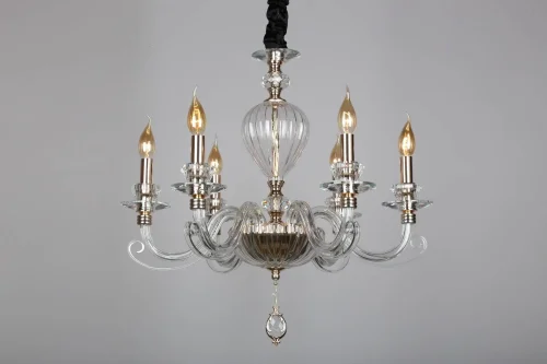 Люстра подвесная Ravenna OML-79203-06 Omnilux без плафона на 6 ламп, основание золотое в стиле классический  фото 2