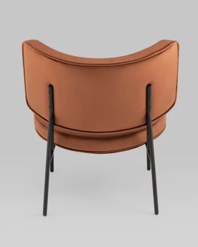 Кресло District Lounge велюр шоколадный УТ000039113 Stool Group, /, ножки//, размеры - *750***680*800мм фото 3