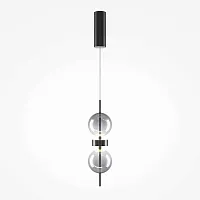Светильник подвесной LED Double MOD478PL-L8B3K Maytoni дымчатый на 1 лампу, основание чёрное в стиле современный шар