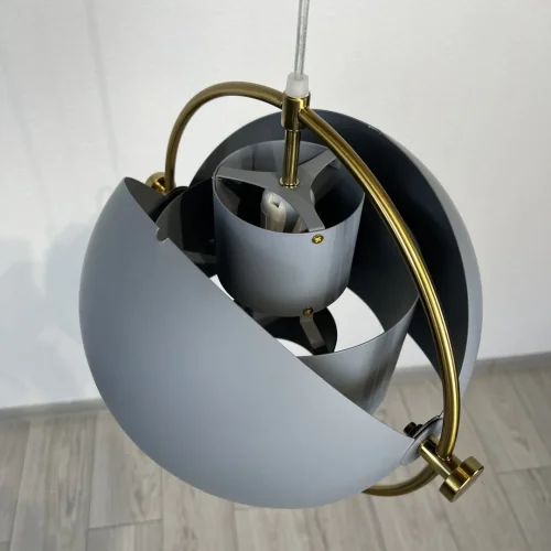 Светильник подвесной Weisdorff 123429-22 ImperiumLoft серый 1 лампа, основание латунь в стиле современный арт-деко лофт  фото 4